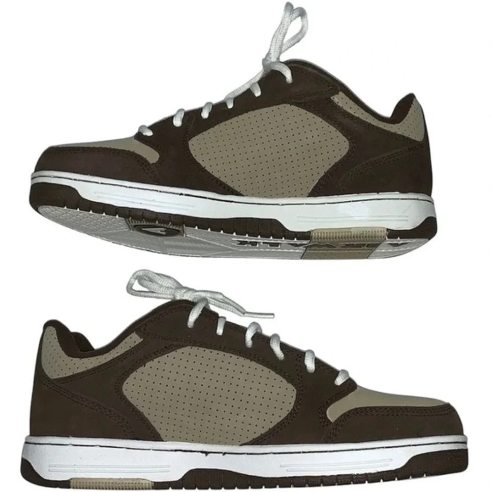 Y2K Airwalk 86 Ollie Big A Men's 9.5 Vtg 2001 Skate Shoe‎ Tan/Brown New Unused
